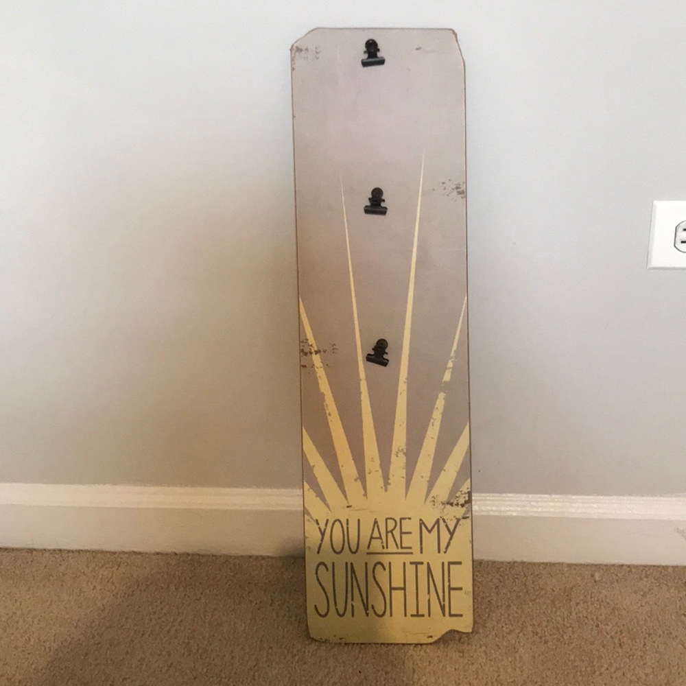 “You are my sunshine” wall sign